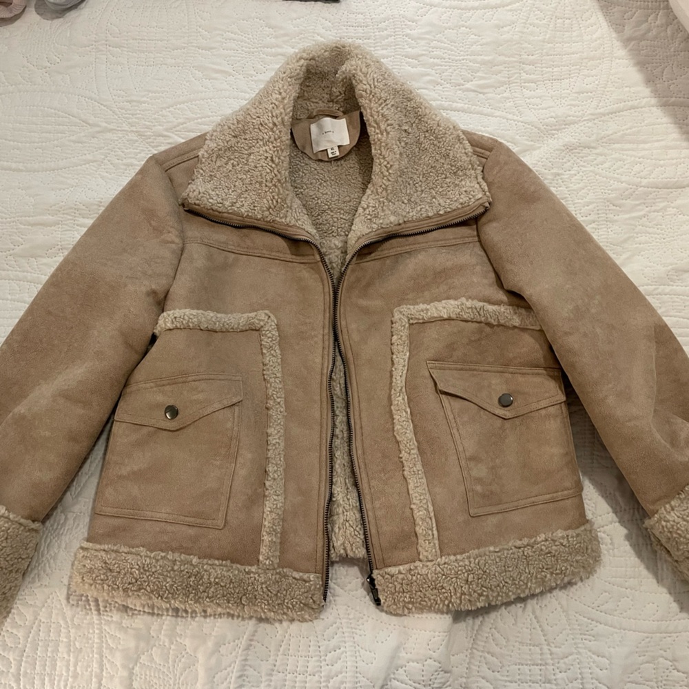 A Love A Tan Shearling Jacket